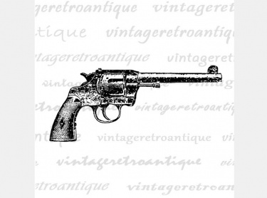     Western Image Pistol Printable Vintage Clip Art No 1352   Meylah