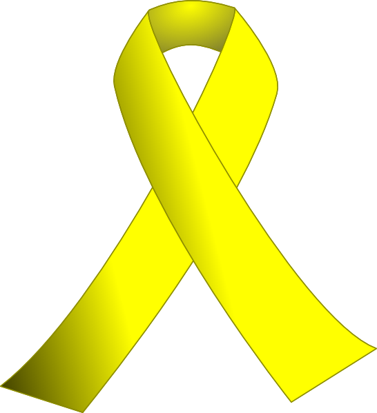 Yellow Ribbon W Black Background Clip Art At Clker Com   Vector Clip