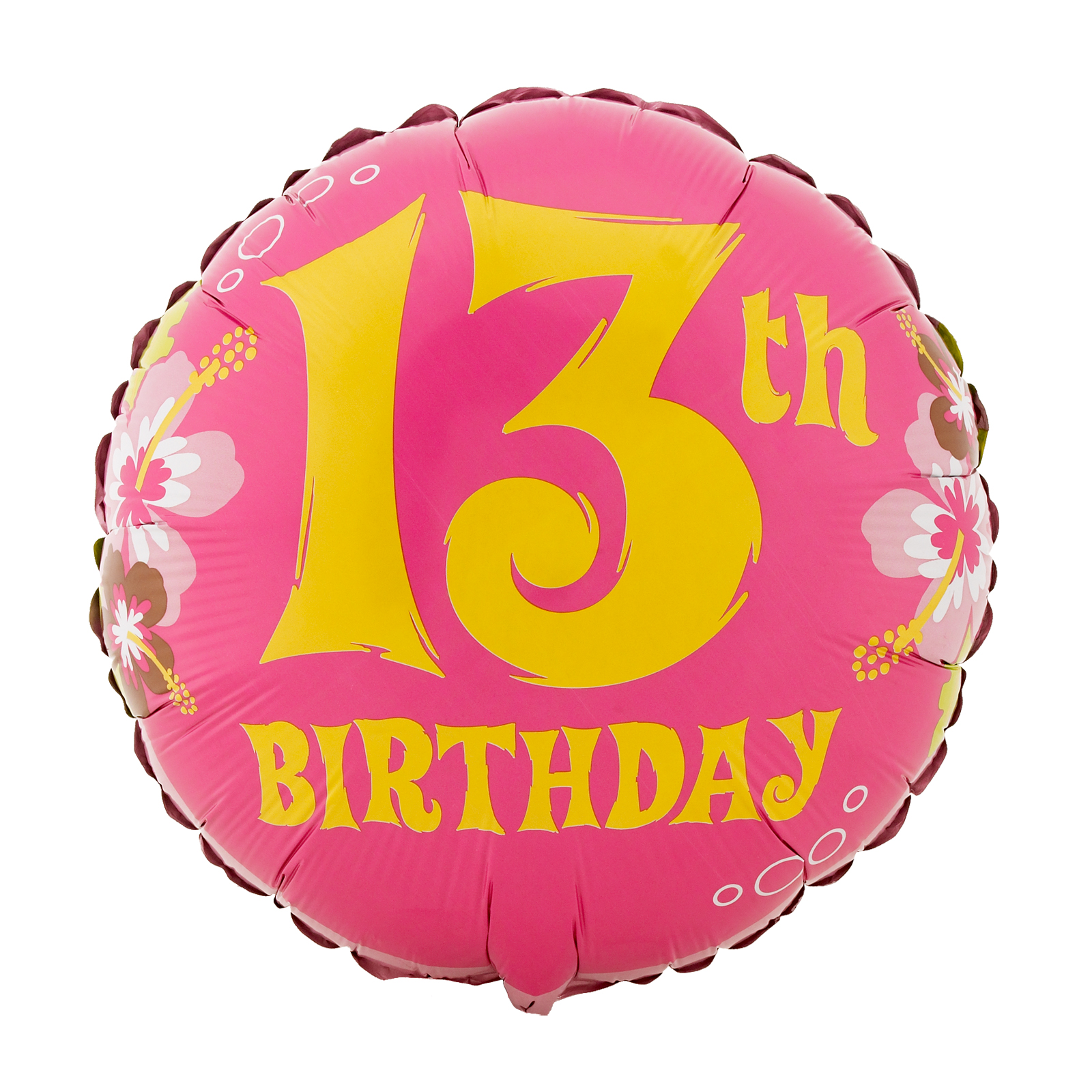 Aloha 13th Birthday 18 Foil Balloon   Thepartyworks