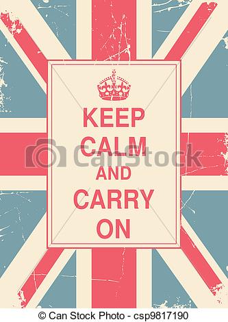 Clipart Of Keep Calm And Carry On Union Jack   Keep Calm And Carry    