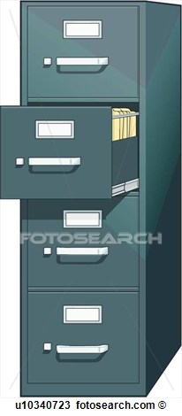 Filing Cabinet View Large Clip Art Graphic