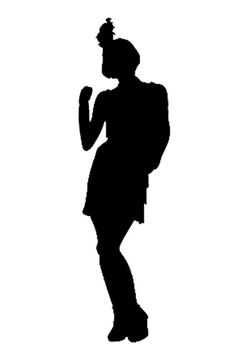Flapper 2 Silhouette   Great Gatsby Party Ideas   Pinterest