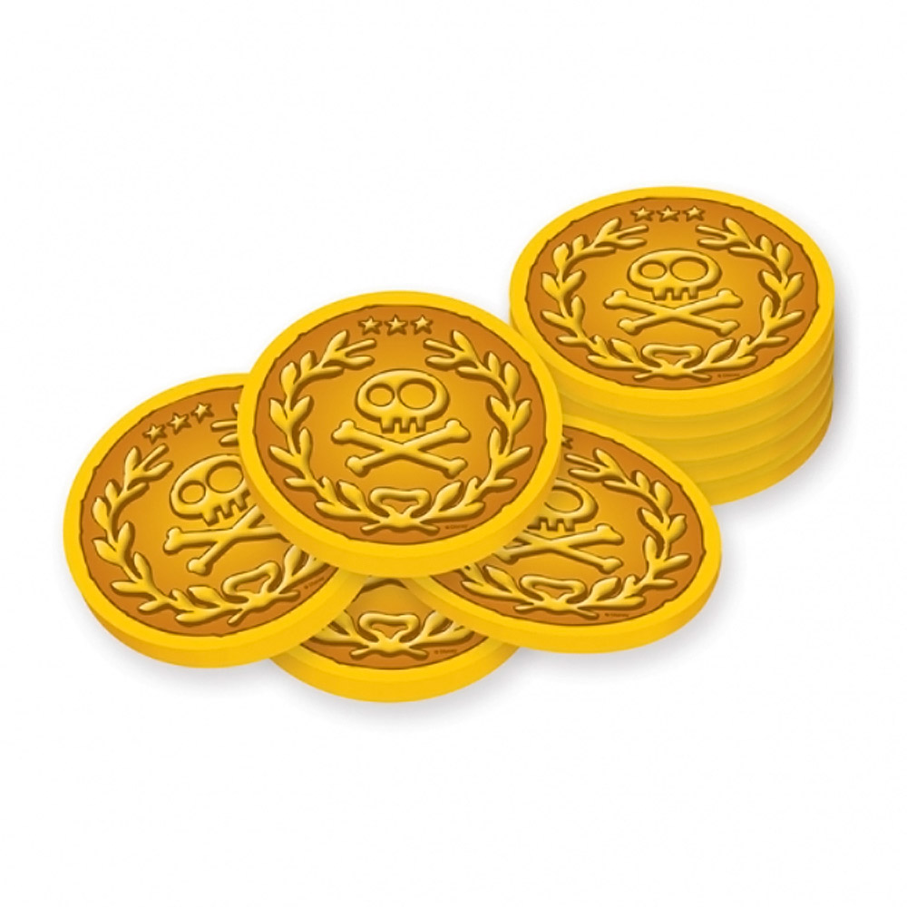 Jake   The Neverland Pirates Gold Coins In A Net Bag   Party Supplies