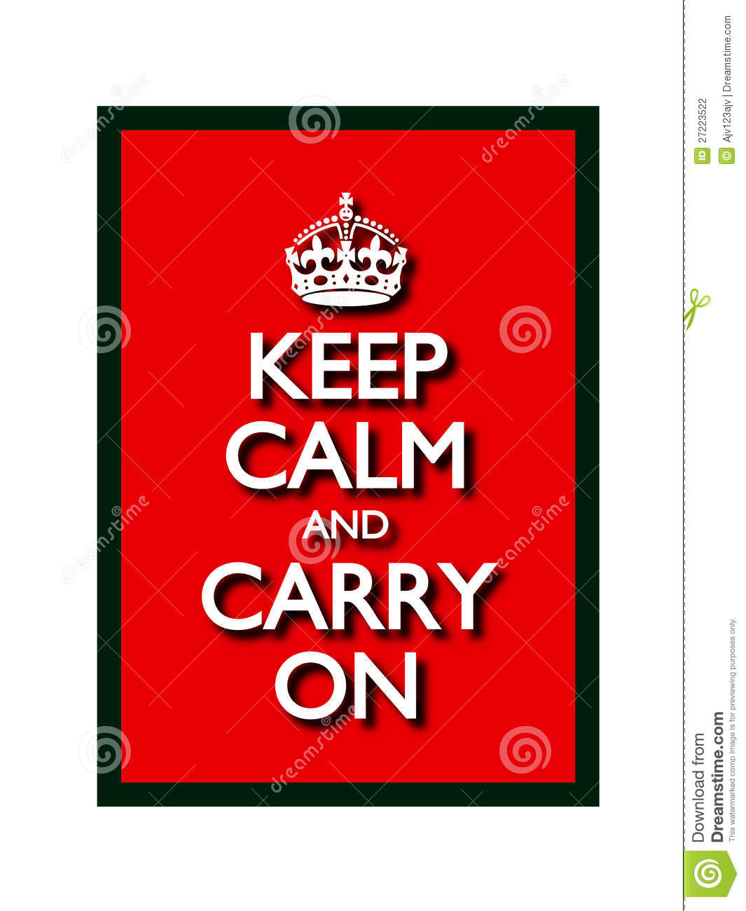 Keep Calm And Carry On Stock Photography   Image  27223522