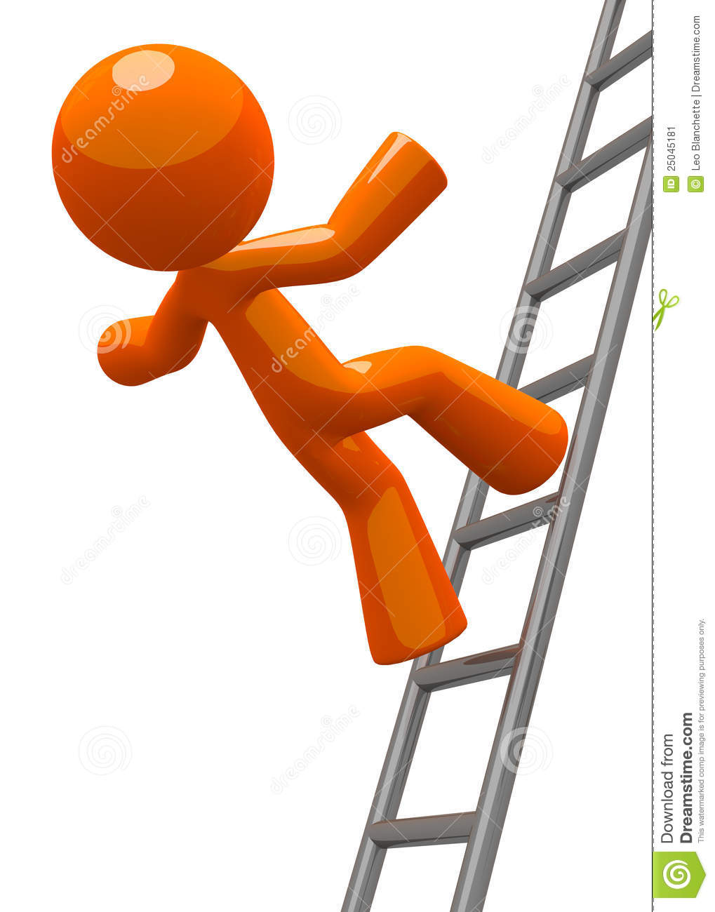 Man Falling From A Ladder  Also Can Be A General Missed Goals Concept