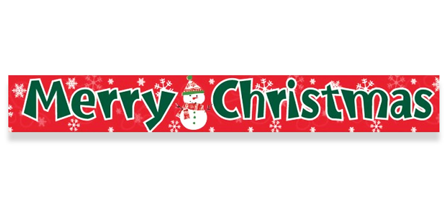 Merry Christmas Foil Banner 3 65m