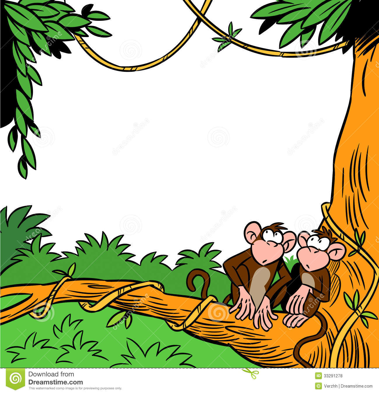 Monkey In A Tree Cartoon   Clipart Panda   Free Clipart Images