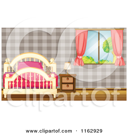 Of A Clean Organized Bedroom   Royalty Free Vector Clipart By Colematt