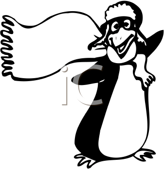 Penguin Clipart Image Penguin Playing Santa Claus With Bag Of Toys