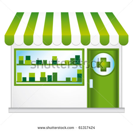 Pharmacy Vitrine  Vector Illustration  Shutterstock Image   Pharmacy