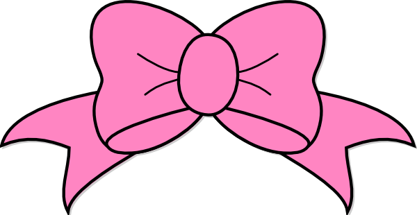 Pink Hair Bow Clip Art At Clker Com   Vector Clip Art Online Royalty