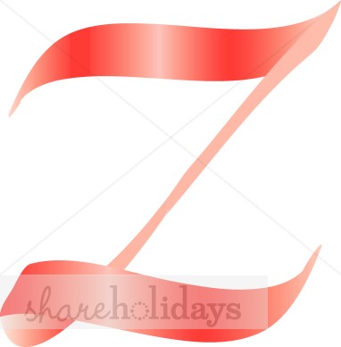 Red Ribbon Letter Z