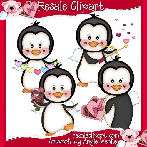 Resale Clipart Penguin Valentines Cu Resale Clipart Product 124 218