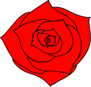 Rose Clipart Image  Clip Art Closeup Of A Bright Red Rose