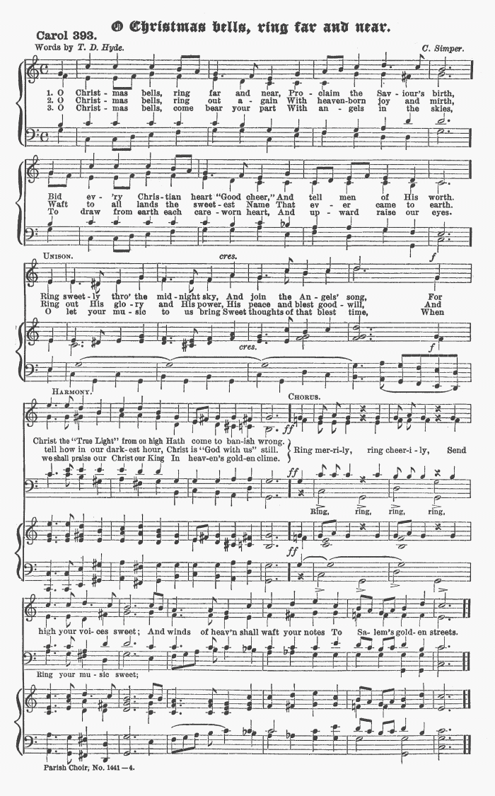 Sheet Music From Charles L  Hutchins Carols Old Andcarols New  Boston    