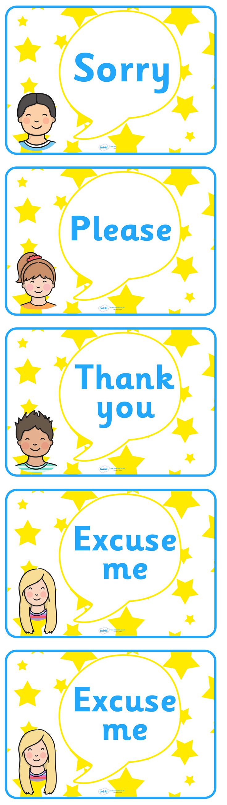     Thank Yous  Primary School Language Kindergarten Display Posters
