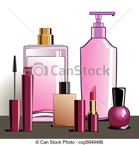Vector   Makeup And Beauty Products   Stock Illustration Royalty Free