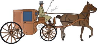 Victorian Horse And Cart Colouring Pages