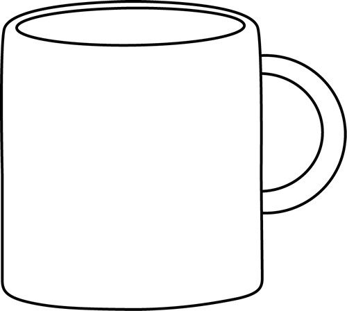Black And White Mug Clip Art   Black And White Mug Image