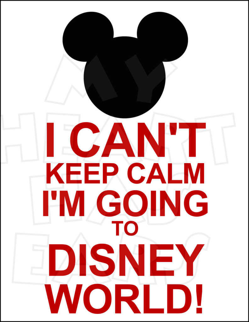 Calm I M Going To Disney World Instant Download Digital Clip Art