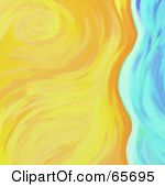 Clipart Illustration Of An Abstract Beach Background Of Sand And Water