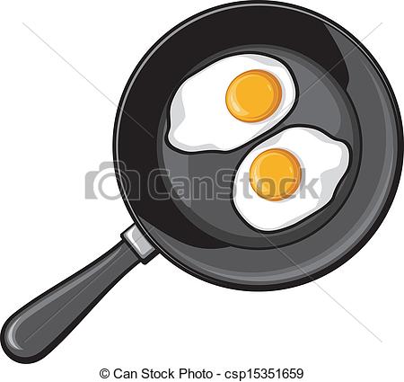 Cookware Clipart Fried Eggs On Frying Pan  