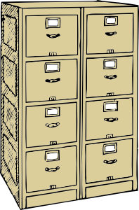 Double Drawer File Cabinet Clip Art At Clker Com   Vector Clip Art