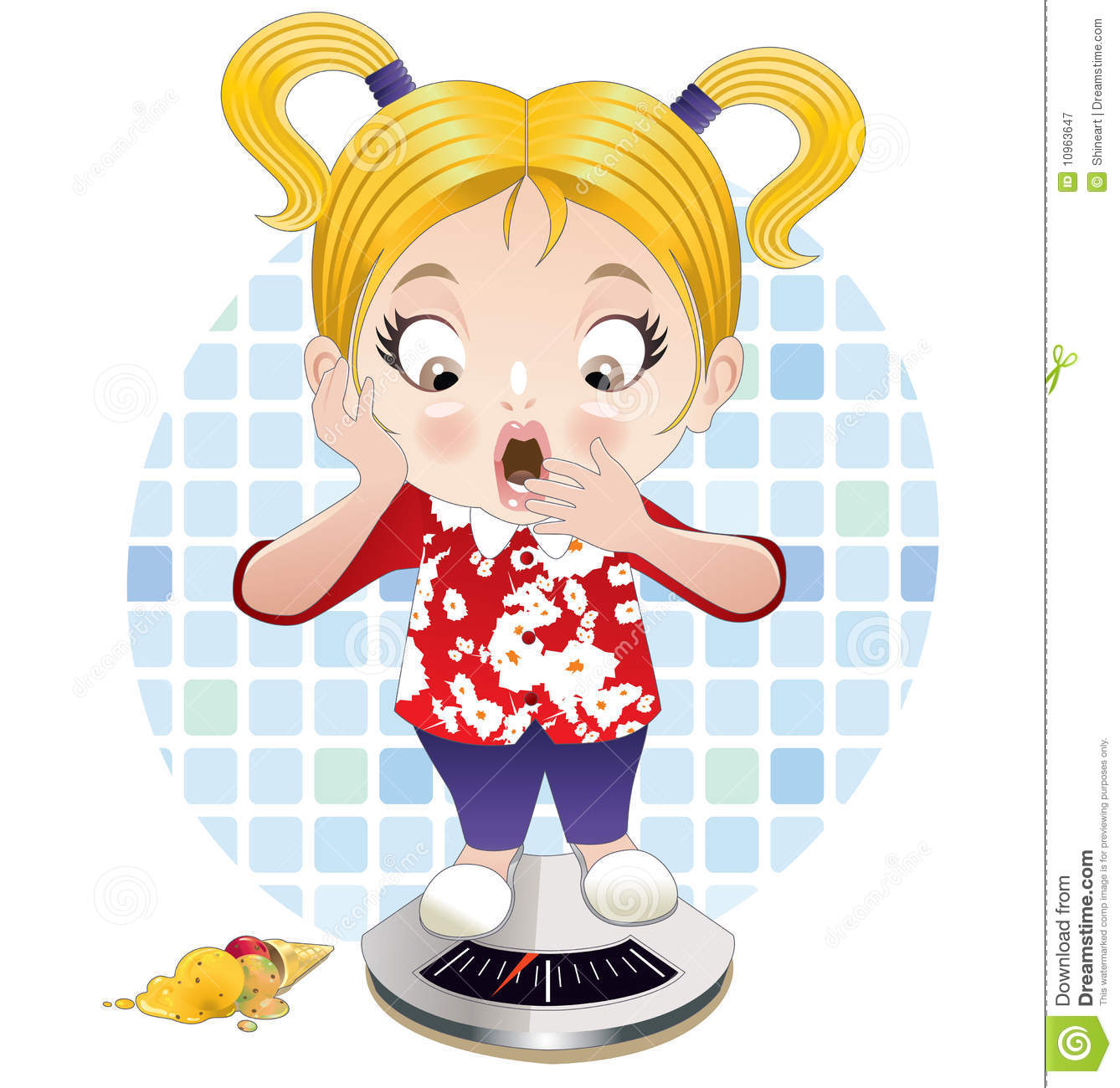 Girl Weighing Royalty Free Stock Photography   Image  10963647