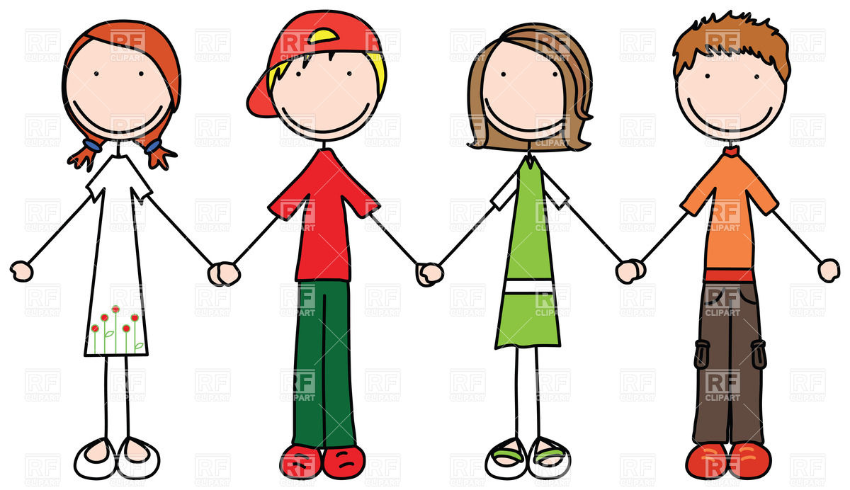 Happy Children Join Hands In Simple Style 28190 Download Royalty    