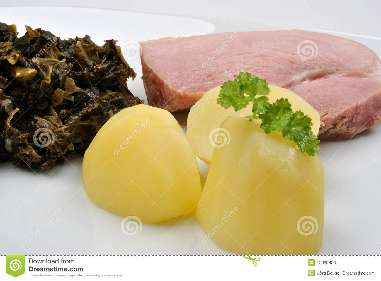 Kale With Cooked Potato And Meat Royalty Free Stock Photos   Image    