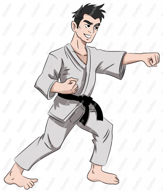 Karate Cartoon Clip Art 542 Formats Included With This Cartoon