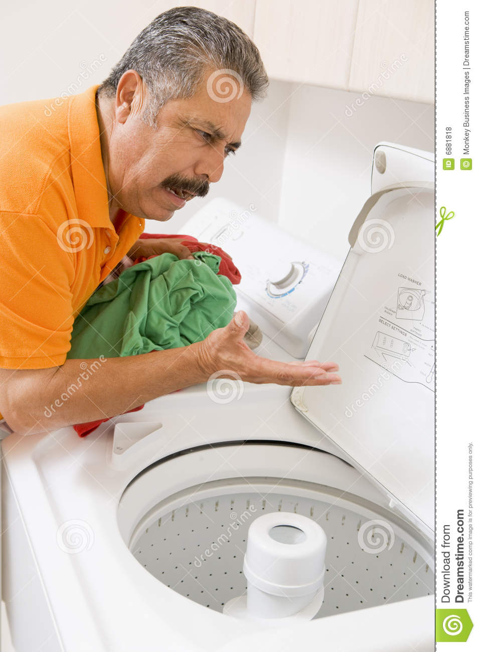 Man Doing Laundry Royalty Free Stock Photos   Image  6881818