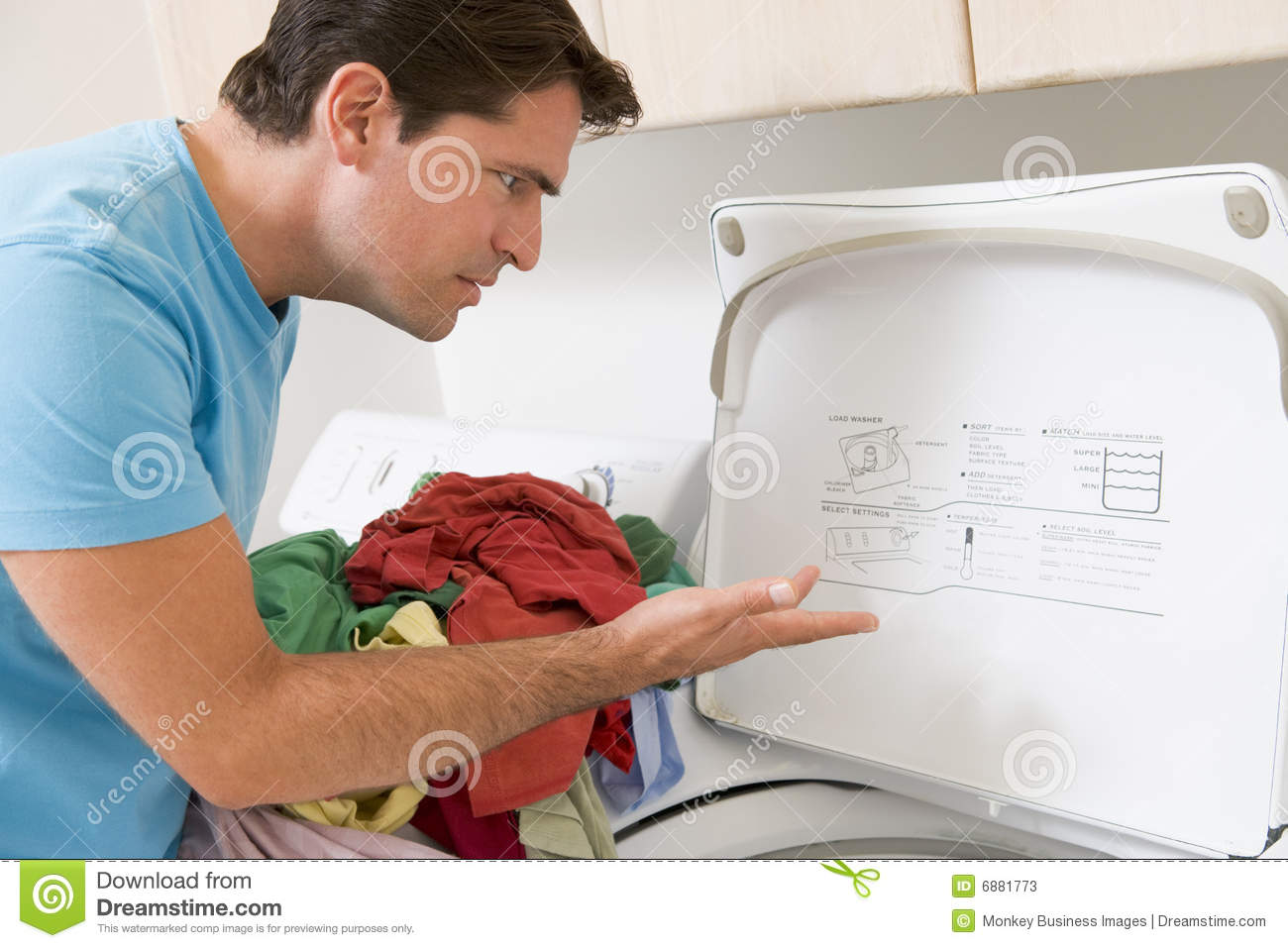 Man Doing Laundry Stock Photos   Image  6881773
