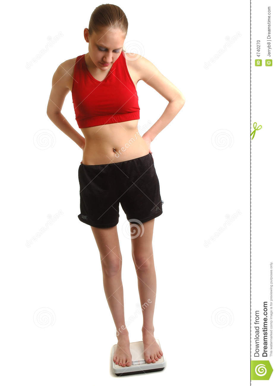 More Similar Stock Images Of   Girl Weighing Herself  