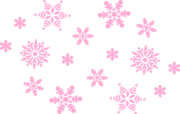 Pale Pink Snowflakes Clip Art At Clker Com   Vector Clip Art Online    