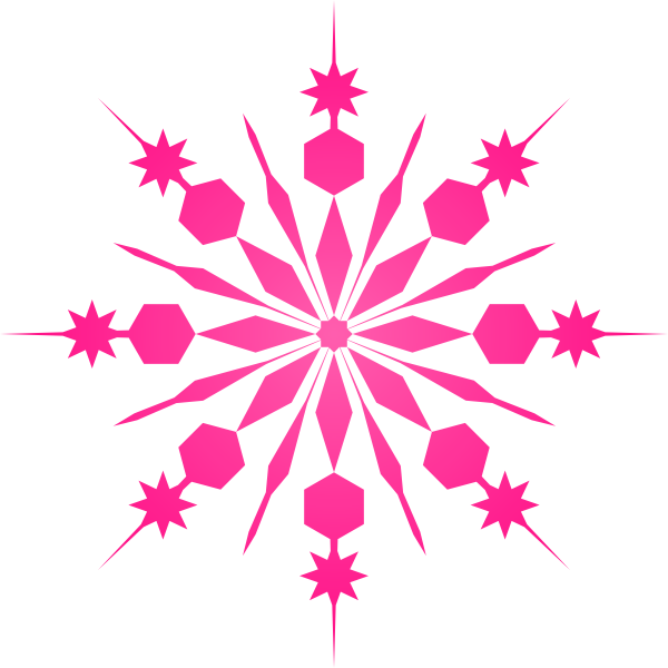 Pink Snowflake Clip Art At Clker Com   Vector Clip Art Online Royalty    
