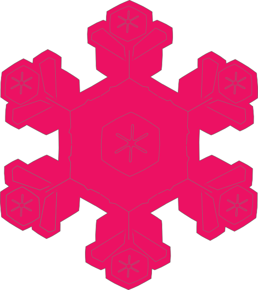 Pink Snowflake Clip Art At Clker Com   Vector Clip Art Online Royalty
