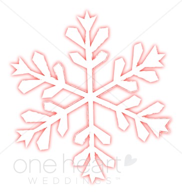Pink Snowflake Clipart   Snowflake Wedding Clipart