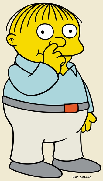 Ralph Wiggum From The Simpsons Picking His Nose  By Matt Groening