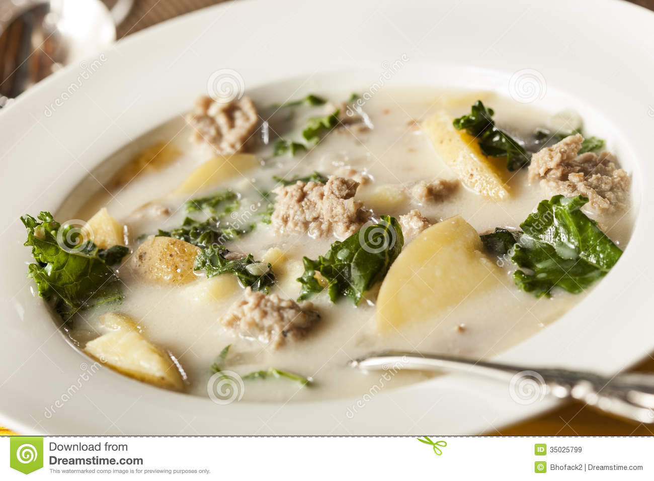 Sausage And Kale Tuscana Soup Royalty Free Stock Images   Image    