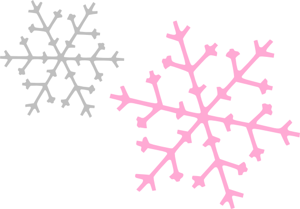 Silver Pink Snowflake Clip Art At Clker Com   Vector Clip Art Online