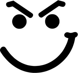 Smiley Smirk Face Jdm Decal   