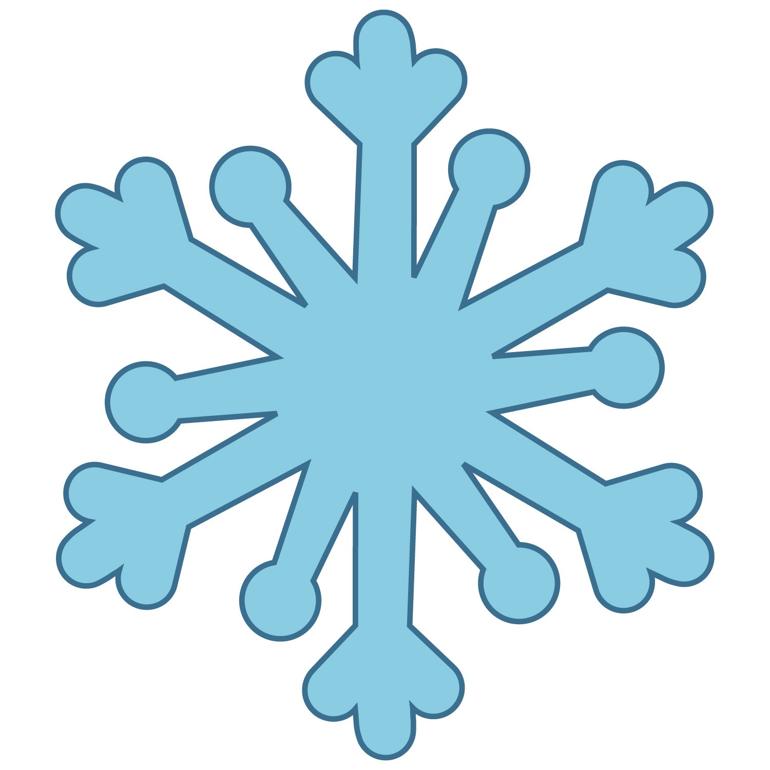 Snowflake Clipart Simple Simple Blue Snowflake
