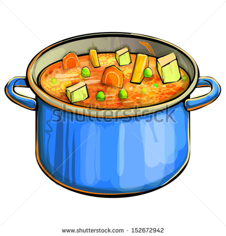 Soup Pot Stock Vector Illustration 152672942   Shutterstock
