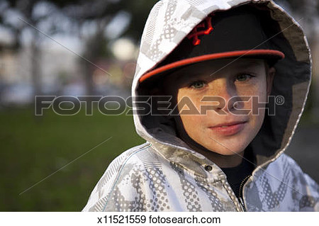 Stock Photograph   Confident Ten Year Old Boy At The Park  Fotosearch    