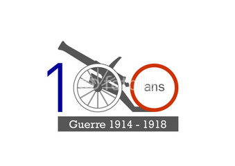 Vektor  Logo 100 Ans Bleu Blanc Rouge   Canon   Guerre De 1914   1918