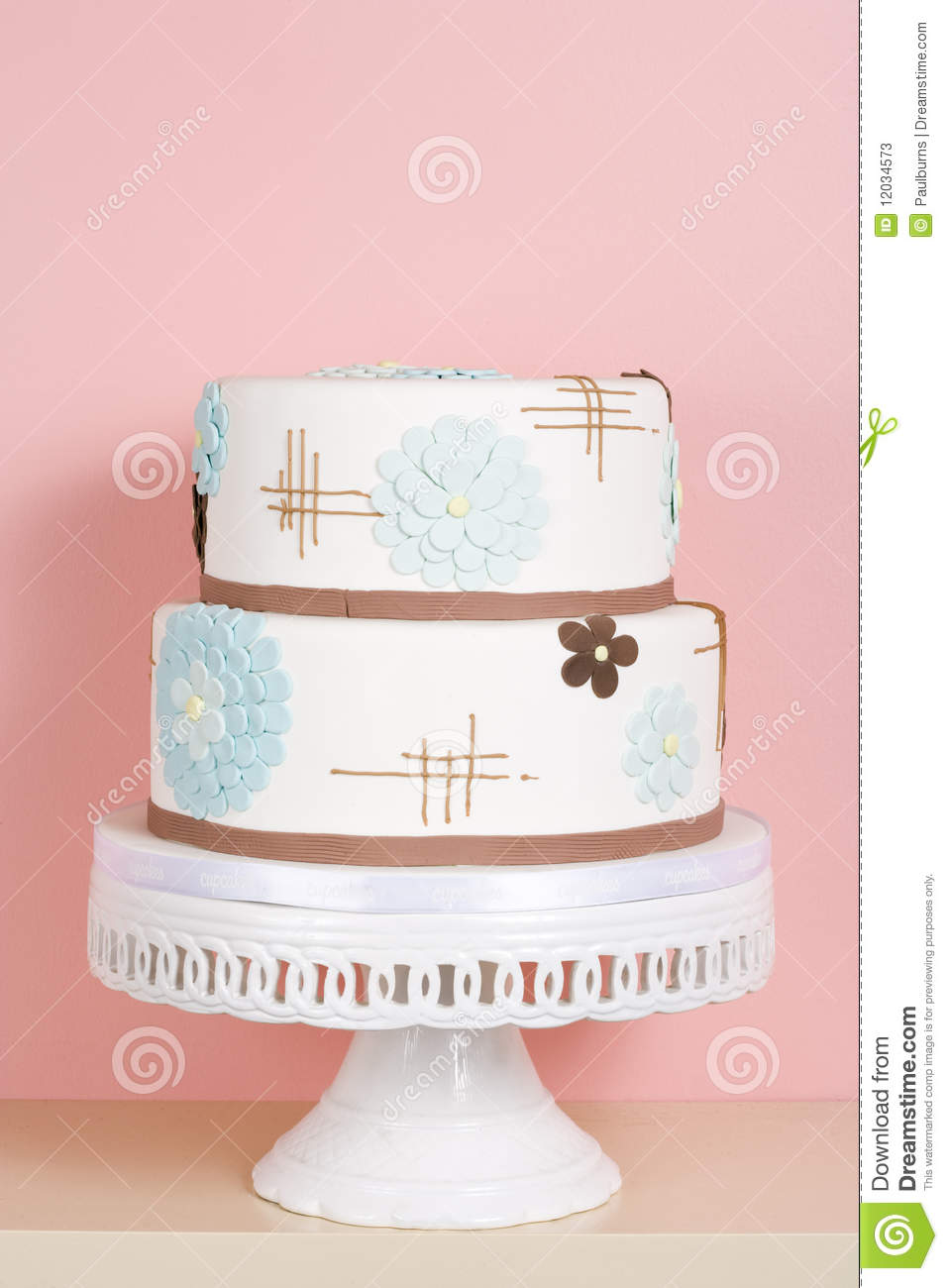 Whimsical Cake Against Pink Background Stock Photos   Image  12034573