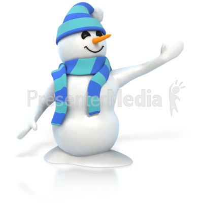 Winter Snowman Presenting   Holiday Seasonal Events   Great Clipart