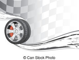 Automobile Race   Vector Background Of Automobile Race