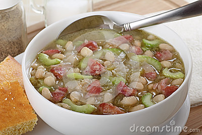 Bowl Of Ham And Bean Soup Royalty Free Stock Photo   Image  29362425